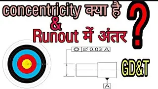 mechanical engineering drawing हिंदी GD&T concentricity Full details by 