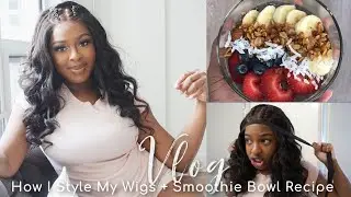 How I Style My GLUELESS Wigs, Easy Smoothie Bowl Recipe & More | Weekend Vlog