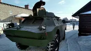 БРДМ-2 - Запуск двигателя в зимний период.