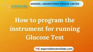 How to program the instrument for running Glucose Test-In English