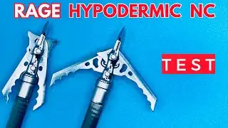 RAGE HYPODERMIC NC, 100gr BROADHEAD TEST