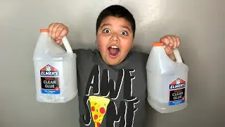 Giant clear slime with Elmer's clear glue The Best Clear Slime Recipes! No Fail Clear Slime How To