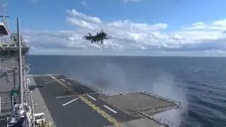 F35B Landing on USS WASP