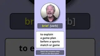 “BRIEF” (as a Verb) - という単語を学びましょう！(動詞として) #shorts