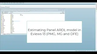 Estimating Panel ARDL (MG, PMG, and DFE) models in Eviews 13 with Countrywise Bounds Test