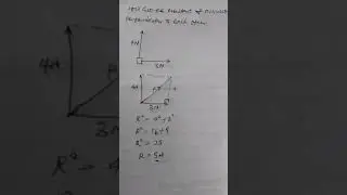 finding resultant of two vectors perpendicular to each other.