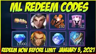 ML REDEEM CODES JANUARY 5, 2021/MOBILE LEGENDS