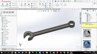 How to design Combined spanner in solidworks