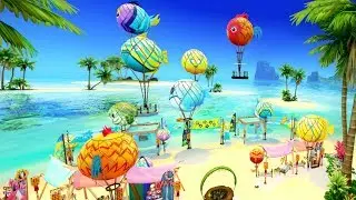 BALLOON BEACH FESTIVAL - Island Living | Sims 4 Speed Build