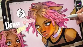 ✿ watch me draw a cute cat girl 🩰ASMR ☆ °