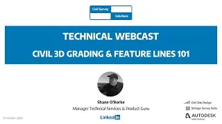 Civil Survey Solutions - Webcast: Civil 3D Grading & Feature Lines 101