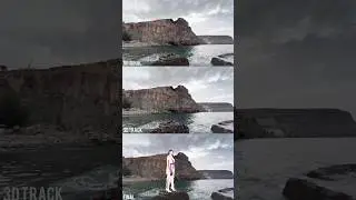 Cool fashionista posing at the beach in stormy weather #fashion #pose #vfx #animation