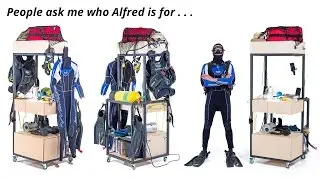 Scuba diver cabinet, furniture utility rack - Alfred by Disegno 47