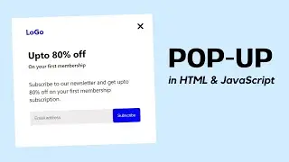 How to Make Simple Popup Box in HTML CSS | Modal Using JavaScript