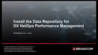 Install the Data Repository for DX NetOps Performance Management