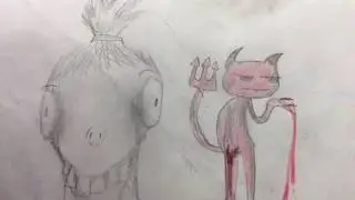 look at my drawings or be slapped