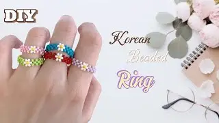 How to Make Daisy Ring | DIY Korean Beaded Ring