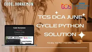 TCS DCA JUNE CYCLE PYTHON SOLUTION|TCS DIGITAL ASSESSMENT WINGS1