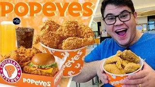 FRANGO FRITO NO BALDE | POPEYES | É melhor que KFC?? Quanto custa??