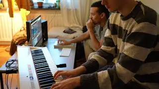 making groovy beats w/ @Ebende98