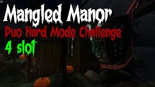 How to DUO (4 SLOT) Mangled Manor Hard Mode Challenge in Roblox Tower Heroes