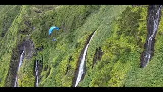 Paragliding on Flores island. Azores 2024