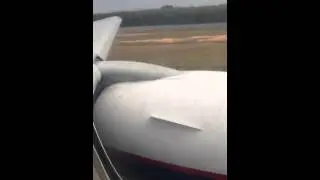 Разгон и взлёт Boeing 777 глазами пассажира