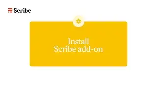 Install Scribe add on