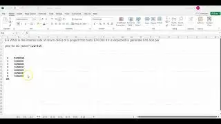 Chapter 9 Problem 9 CFIN7 Excel