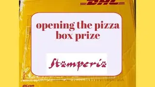 Opening the pizza box prize package from Stamperia #pizzabox, #stamperia
