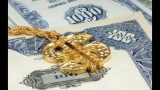 Денежная энергия -  символы богатства   золото, монеты, купюры, пачки денег