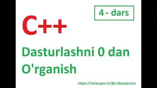 Dasturlashni 0 dan O'rganish 4 dars.
