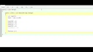 BlueJ - Java lesson 8 Array1