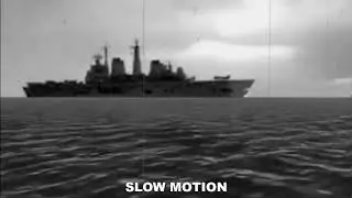 HMS Invencible Hit by Argentina Bomb in Air Attack in Falkland war