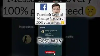 Deleted Chat Recovery in Facebook 😱| #shorts