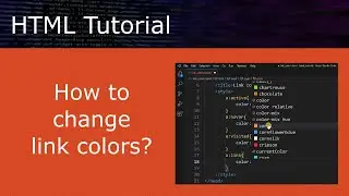 HTML link color