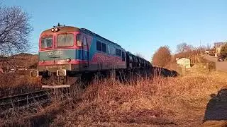 Locomotiva DA 92 53 060-1533-8 RO-GFR cu un tren de marfă(TDM) Moinești - Brazi plecând din Moinești