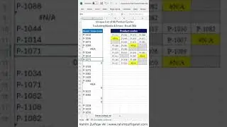 Unique List of All Product Codes Excluding Blanks & Errors - Excel 365 