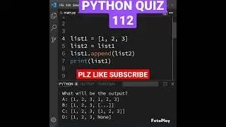 PYTHON QUIZ -112 || 