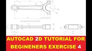 Autocad 2D Tutorial for Beginners Exercise 4