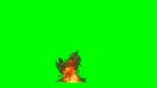 Bomb Explosion on Green Screen