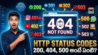 HTTP Status Codes |200, 301, 302, 400, 401, 402, 403, 404, 500, 502, 503 | in Telugu | SSC & Railway