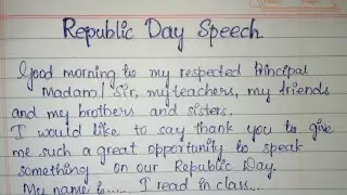 Speech on Republic Day in English 2021 || Easy speech for kids ||Selfwritingworld