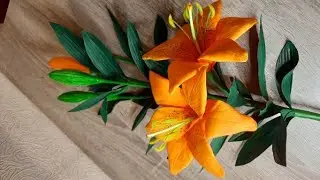 Лилия из фоамирана/ DIY From wildflowers to exotic flowers