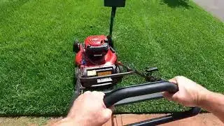 POV Lawn Mowing - Cutting Super Thick Green Grass with TORO 🌿 Trimmer Guard Removed!