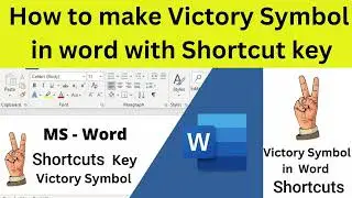 How to make Victory Symbol in Word with Shortcut key