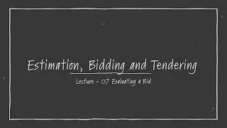 Tendering Process in Construction Industry - Prequalifying to  bid for a construction job