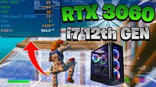 *RTX 3060 & Intel i7 12th GEN* Fortnite BENCHMARK (CYBERPOWERPC GAMER XTREME REVIEW) 😍