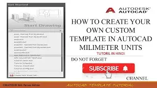 #Create a custom Template setting in AutoCAD #own template in AutoCAD 2019 #Hind tutorial