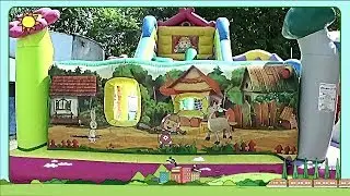 Прыгаем на батуте! Playground For Kids! Trampolins. 兒童遊樂場  متنزه